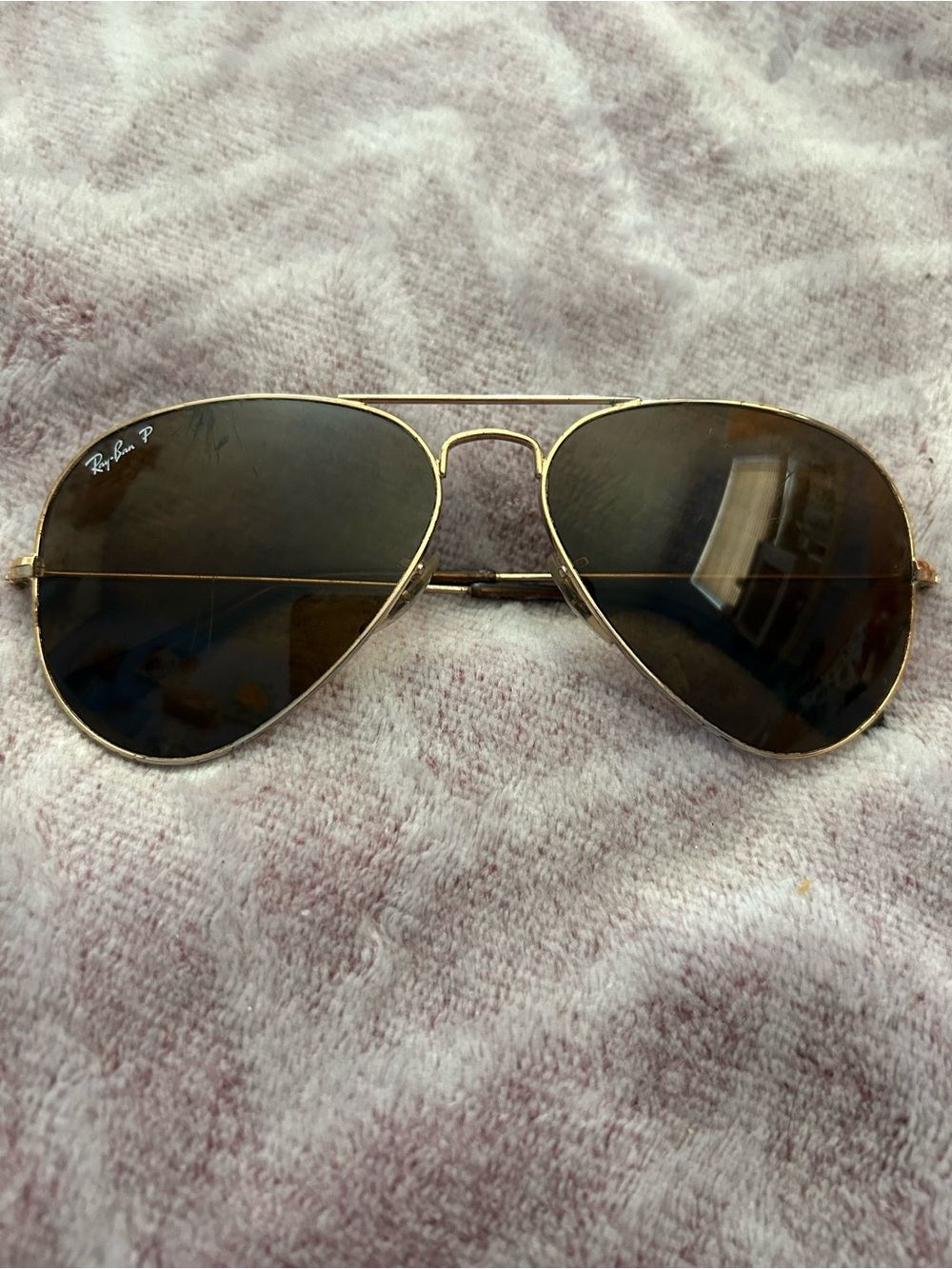Ray-Ban Gold Frame Brown Lens Aviator Sunglasses - Classic Metal Pilot